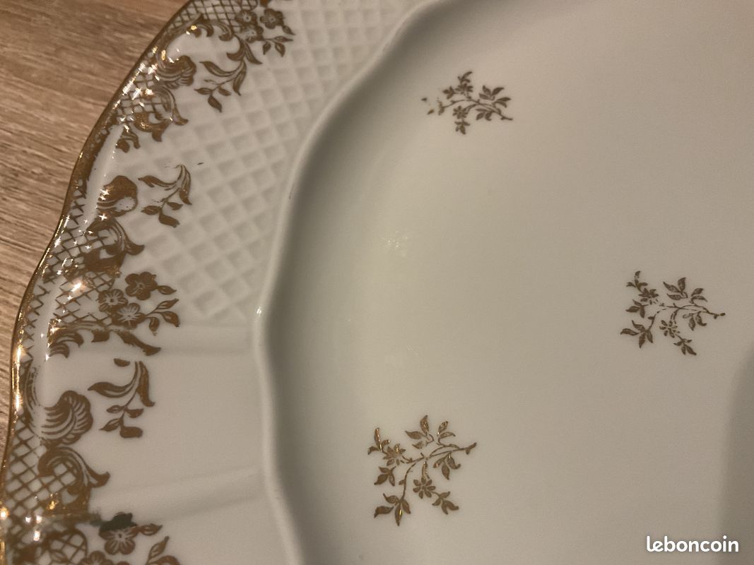 Lot de 6 Assiettes plates porcelaine Limoges des années 50 (image 2)