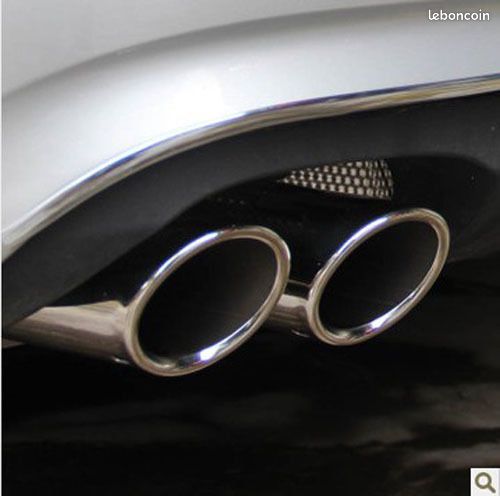 Embout de silencieux d'échappement Chrome bleu acier inoxydable universel voiture tuyau d