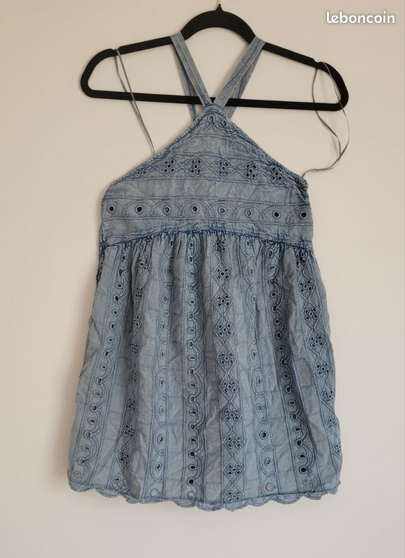 Robe dos nu effet denim (image 1)