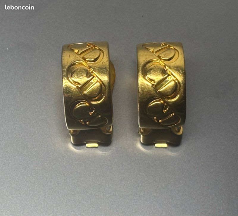 Boucles D'Oreilles Clips En Bronze - Style Années 90 Vintage - Neuf Sans Emballage