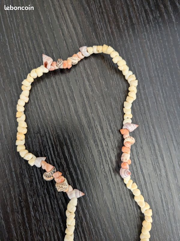 Collier En Coquillages Tahiti 1969 - Forme étoile 4 Branches - Occasion - Style Ethnique