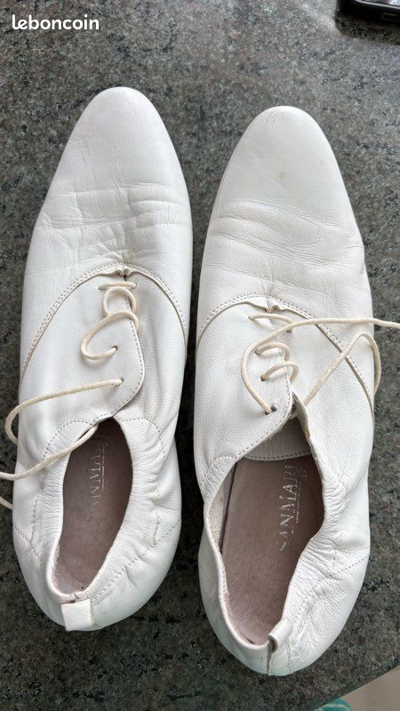 Chaussures en cuir blanches mixtes 41 (image 1)
