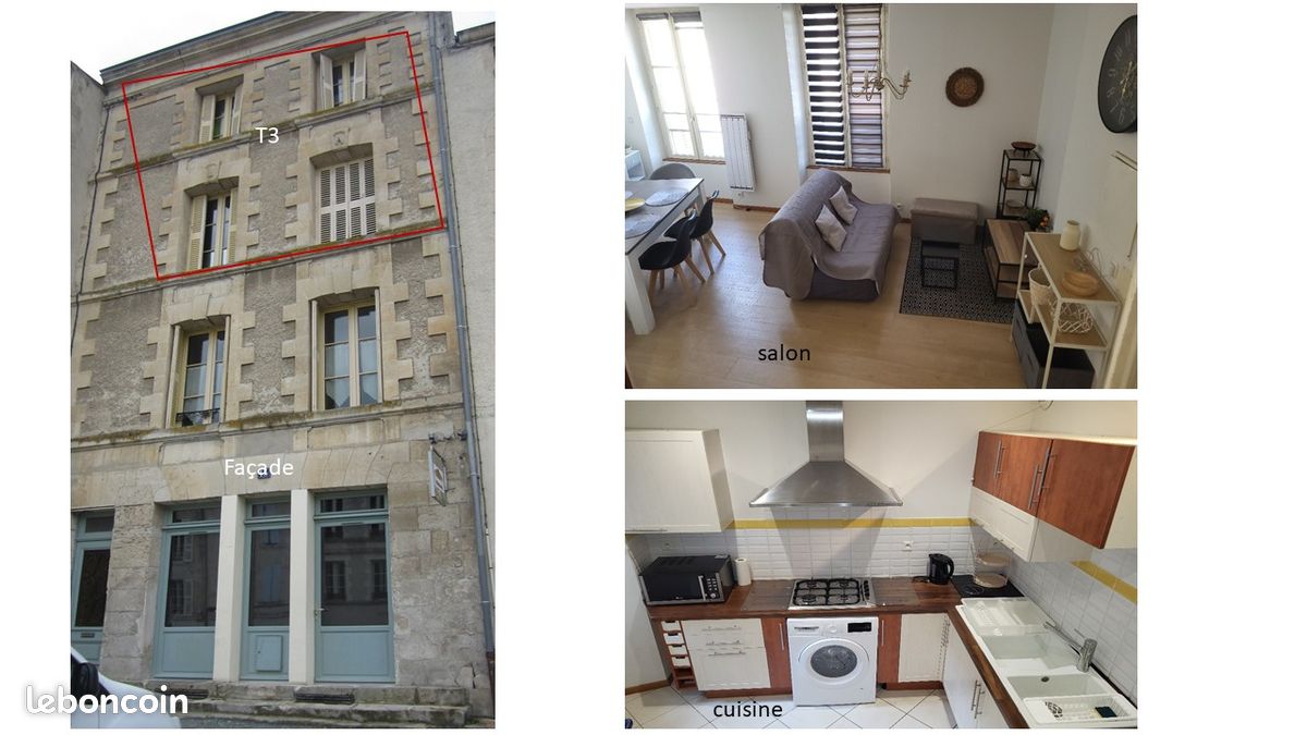 Appartement 3 pièces 53 m² · à Fontenay-le-Comte · 53 m² · 670 €