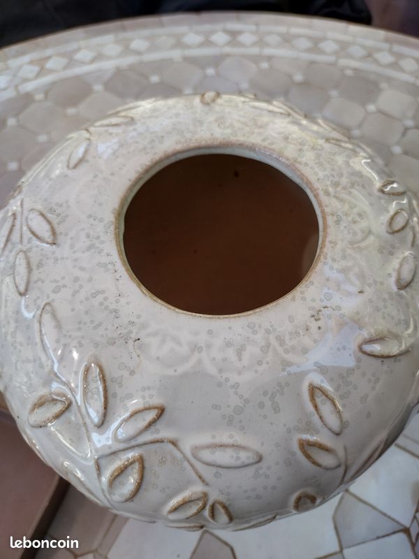 Vase céramique blanc (image 7)