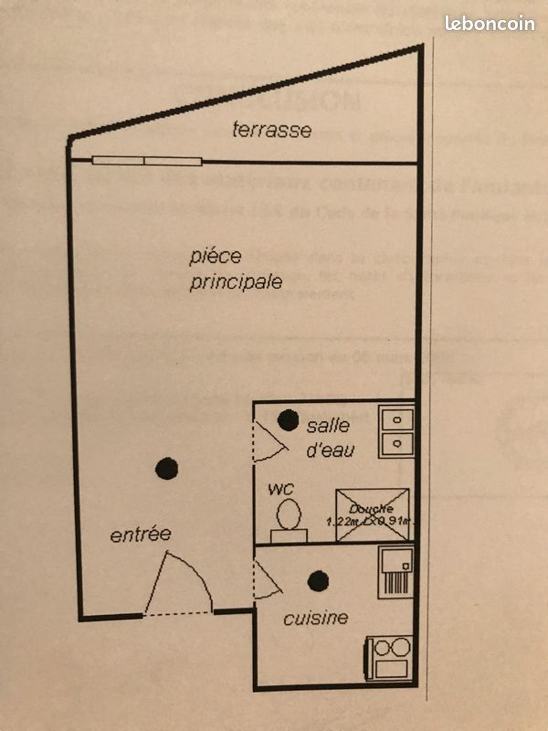 Location meublée studio T1 Pessac vue dégagée - Pessac 33600 (image 3)