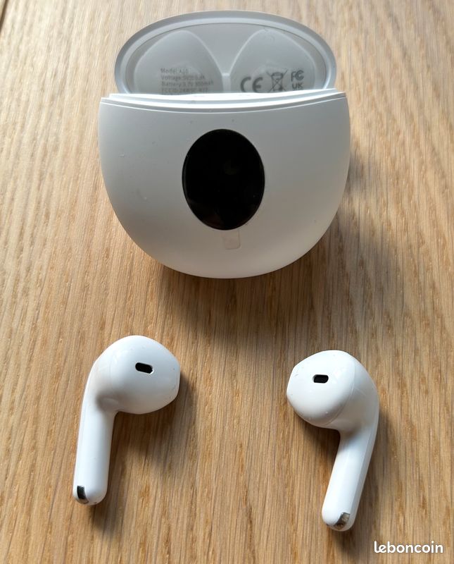 Ecouteurs intra auriculaires sans fil blancs (image 1)