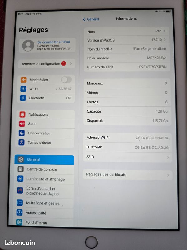 IPad 6è, 7è, 8è, 9è Géné. Autres Tablettes Samsung, Lenovo Asus, Surfaces.. (image 7)