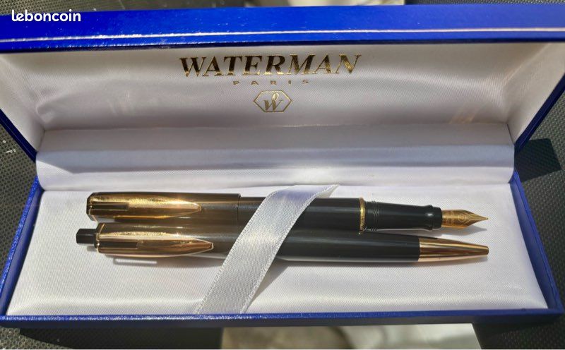Lot De 5 Stylos Plume Waterman + Coffret JIF ? + Bouteille Pantabille - Occasion Multicolore - Pour Collection Ou Usage