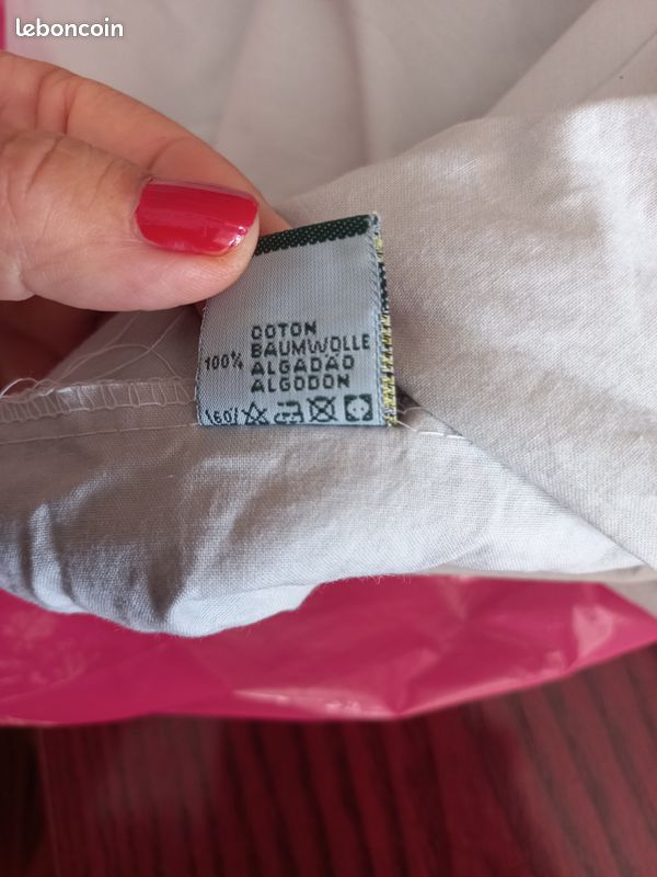 Drap housse bleu 140 (image 4)