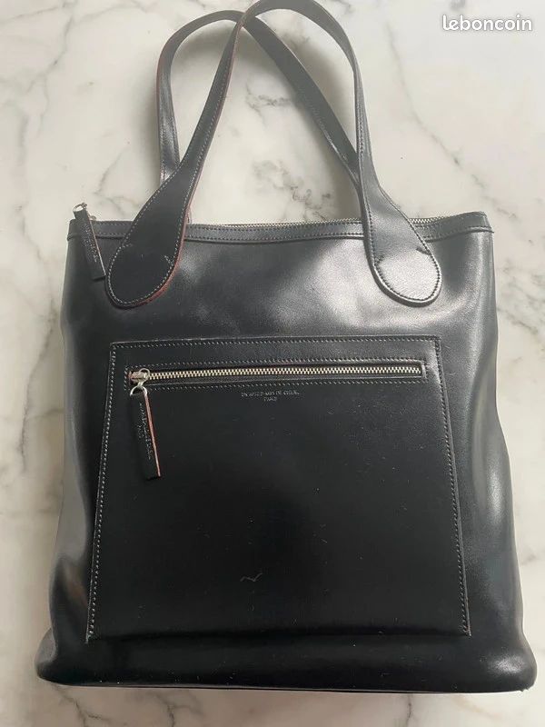 Sac à bandoulière "Un après-midi de chien" noir (image 1)
