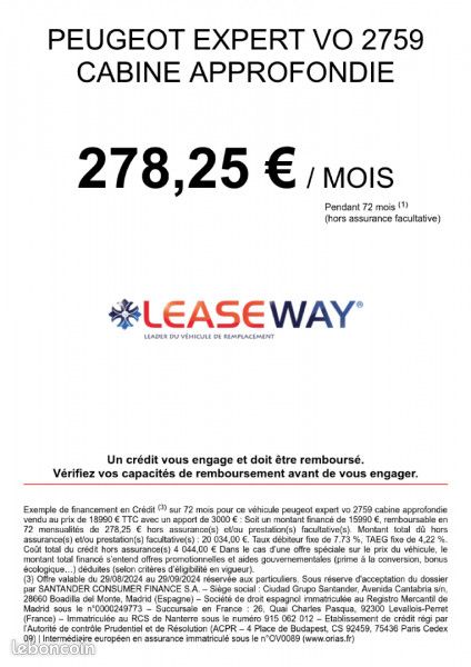 Peugeot Expert FG 229 L2H1 2.0 HDI FAP 125 CABINE APPROFONDIE CONFORT (image 3)