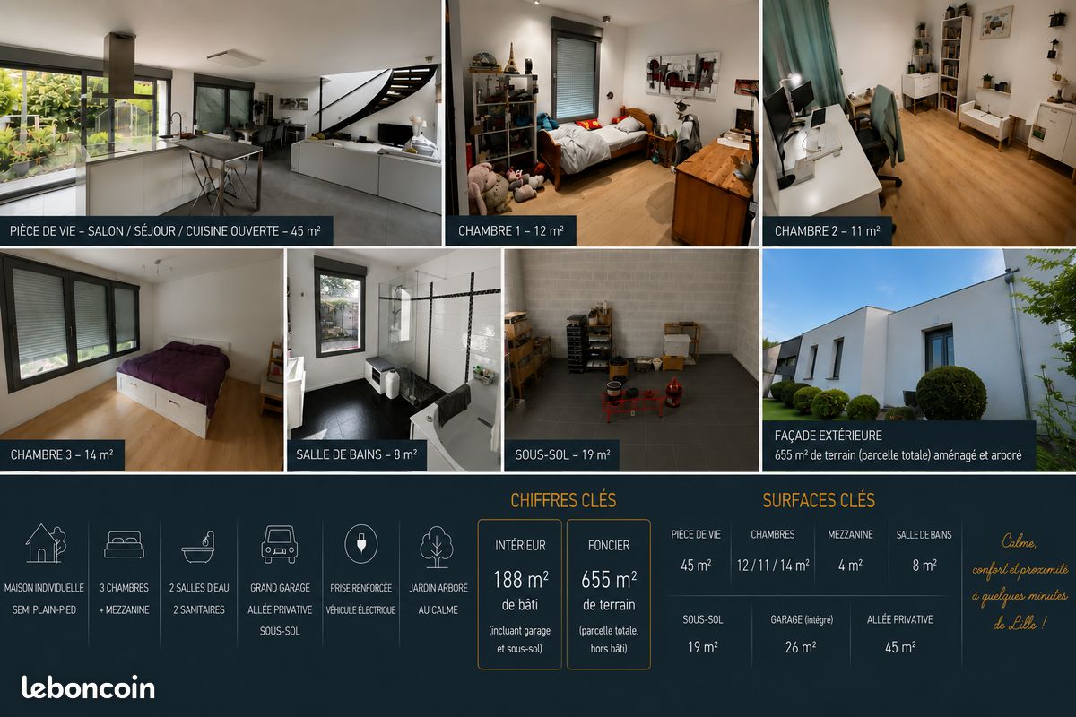 Maison 5 pièces 140 m² · à Wattignies · 140 m² · 379 000 €