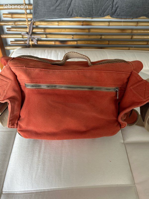 Sac à main, forme, cartable, nature et découvertes orange, et cuir (image 3)