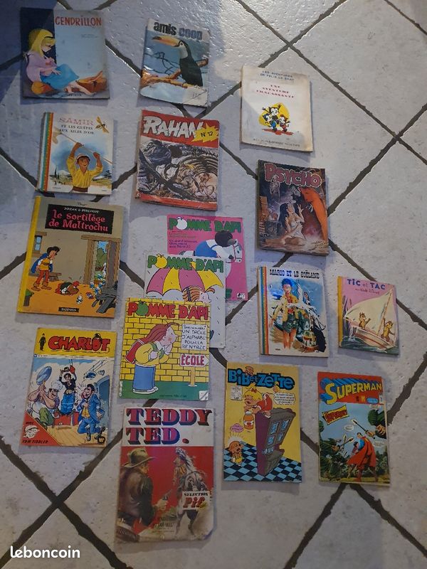 Lot de 15 livres bandes dessinée anciennes (image 1)