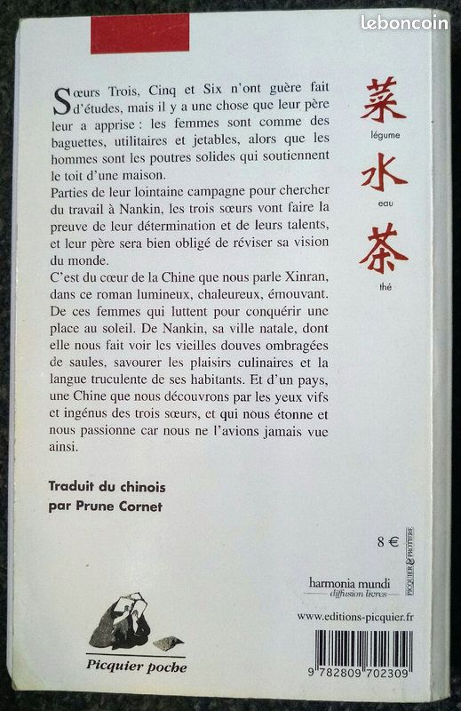 Livre "baguettes chinoises" par XINRAN aux éditions picquiers (image 3)