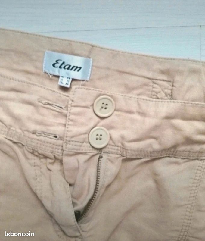 Pantacourt cargo beige (image 2)