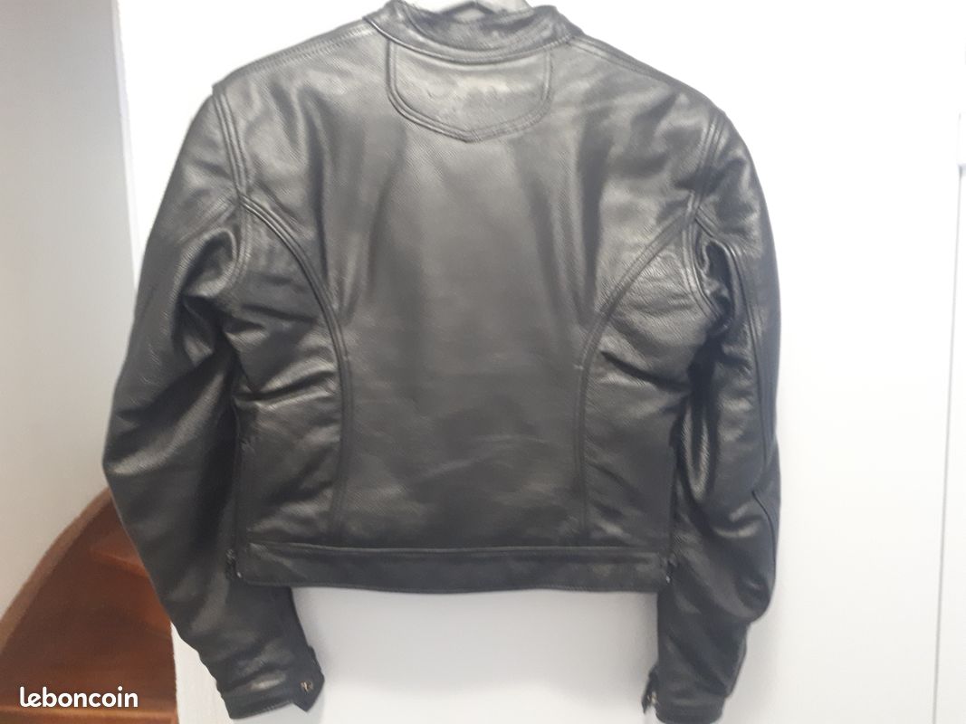 Blouson moto en cuir pour femme de marque Furygan, "vintage" + gant cuir offert (image 4)