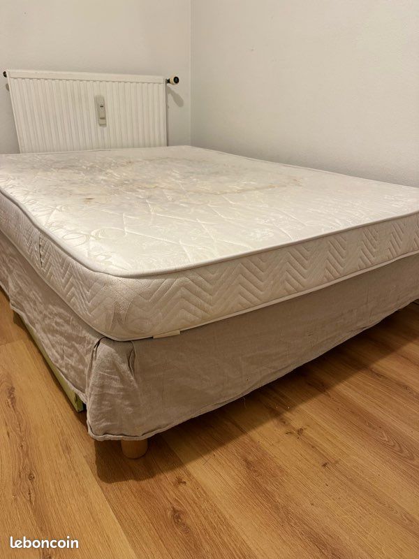 đïž Lit 2 places 140 x 190 cm + sommier + matelas + tiroir de rangement (image 4)