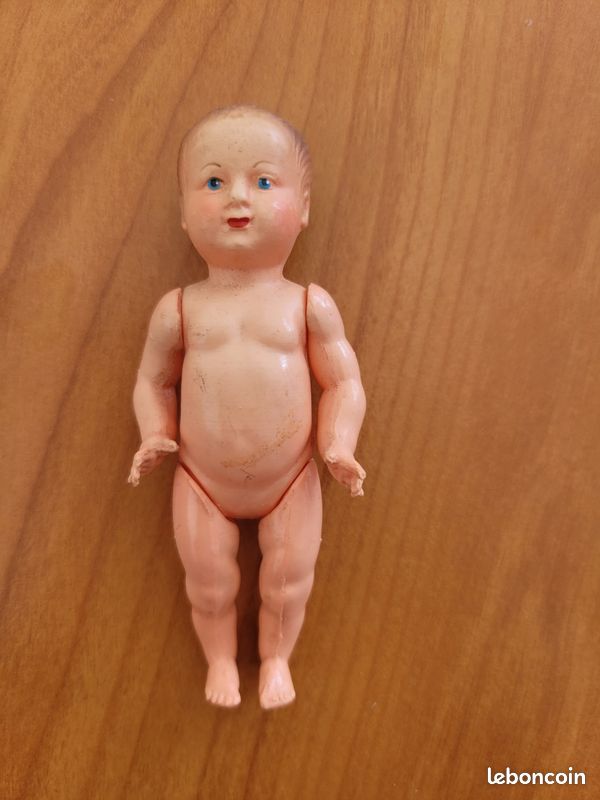Ancien Baigneur Cupidon Petitcollin 40 Cm – Poupée Vintage Années 60 – France