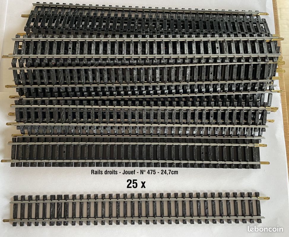 JOUEF HO 10 RAILS DROITS 475 34 TRAVERSES TRAIN ELECTRIQUE 247 mm