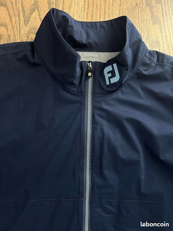 FootJoy DryJoys Veste Homme Bleu Moyen Manches Courtes Golf