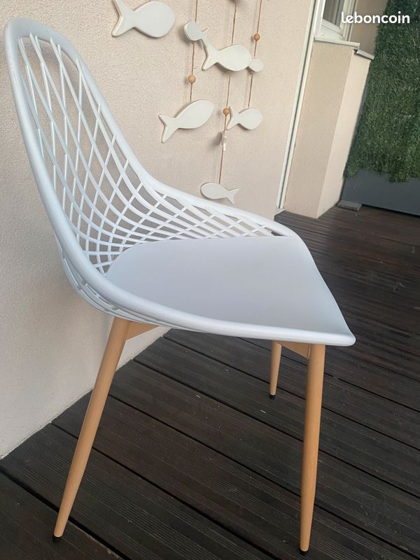 Chaise intérieure/extérieure blanche MALAGA (image 3)