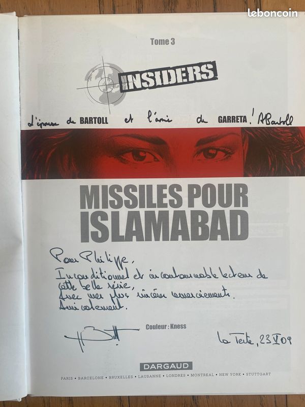 LOT 8 BD INSIDERS dedicaces manuscrites (image 3)
