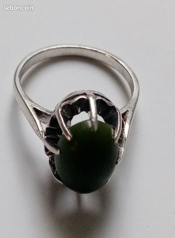 Bague en argent 925 rectangulaire avec une azurite malachite