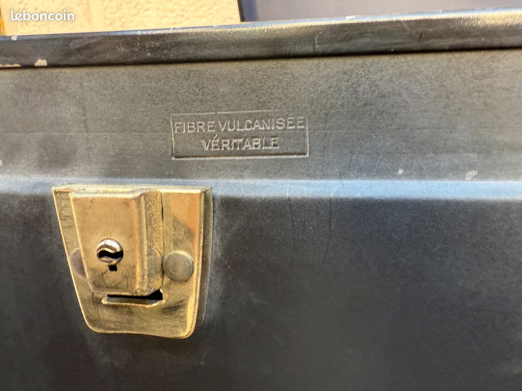 Grande Malle Vintage en Fibre Vulcanisée – Années 50/60 (image 4)