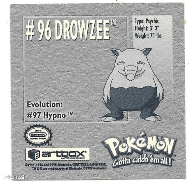 sticker-pok-mon-drowzee-96-artbox-1999-collection