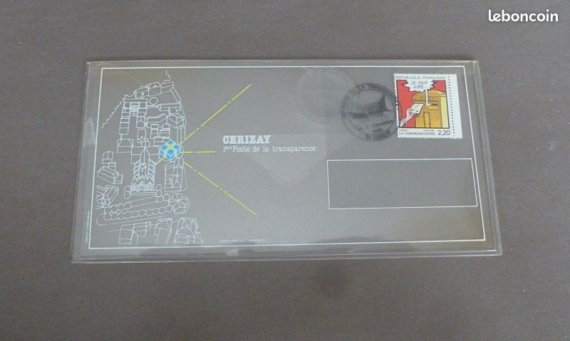 Enveloppe transparente CERIZAY 16, 17 décembre 1988 (image 1)