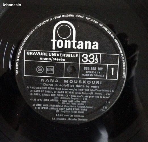 [Vinyl] Dans Le Soleil Et Dans Le Vent - Très bon état (image 3)