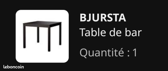 Table de bar et chaises IIKEA (image 1)