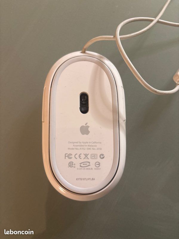 Apple Mighty Mouse filaire USB - Vintage & fonctionnelle (image 2)