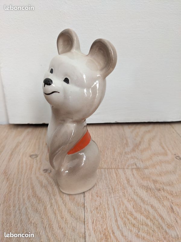 Jeux Olympiques - mascotte en céramique 15cm Misha J.O Moscou 80