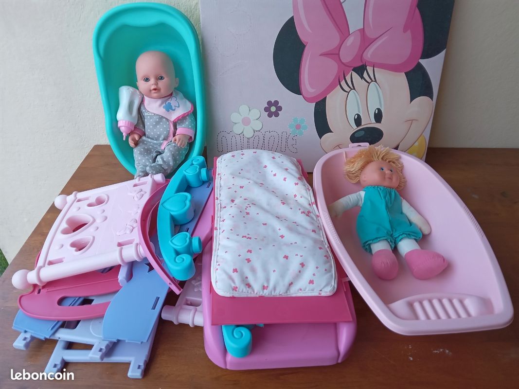 Grand Lot De Jouets Pour Fillettes : 5 Mini Poupées Avec Accessoires - Occasion Bon état