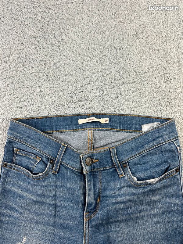 Jean Levis 711 Bleu Coupe Skinny pour femme W26 FR36 L30 #LEV1913 (image 5)