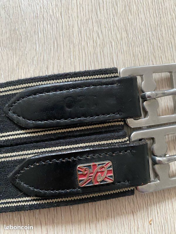 Ceinture élastique GP – Cuir Noir – Taille 54-56 Pouces – Pour Pièces