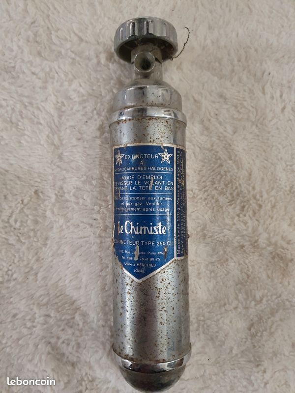 Ancienne Recharge En Verre Pour Extincteur - Années 1940/1950 - Occasion - Origine France