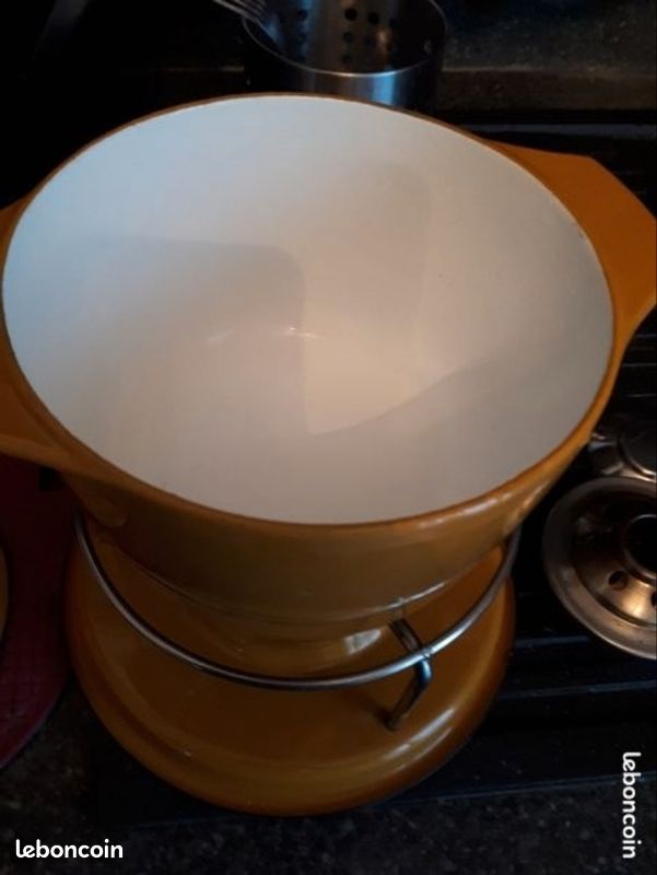 Appareil à fondue en céramique jaune moutarde S_decor France 31 (image 7)