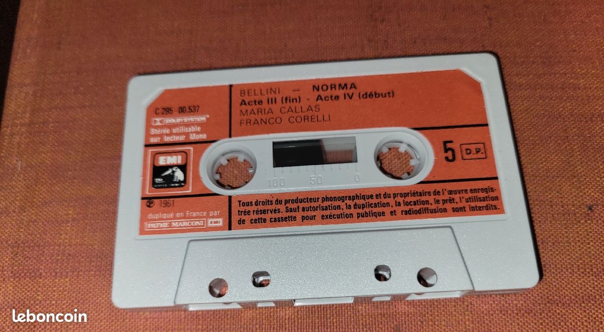 Coffret 3 cassettes audio opera 2 actes 1961 bellini callas cotelli ludwig etc.. (image 8)