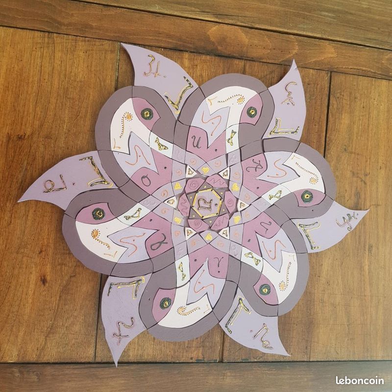 Un cadeau créatif et collectif: un Kit Fleur-Mandala à peindre : Fleur Mandala 1 (image 3)