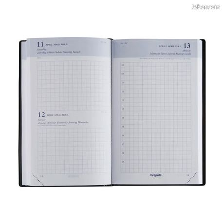 Agenda 2025 Brepols Building – Journalier, 1 Page Par Jour, 17x10 Cm, Noir