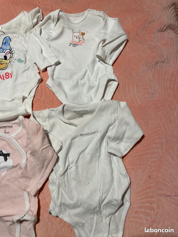 Lot de 8 bodys bébé fille 3 mois (image 5)