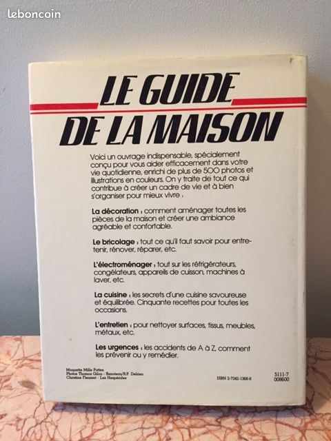 Livre de décoration "le guide de la maison" éd.France Loisir 1982 (image 2)