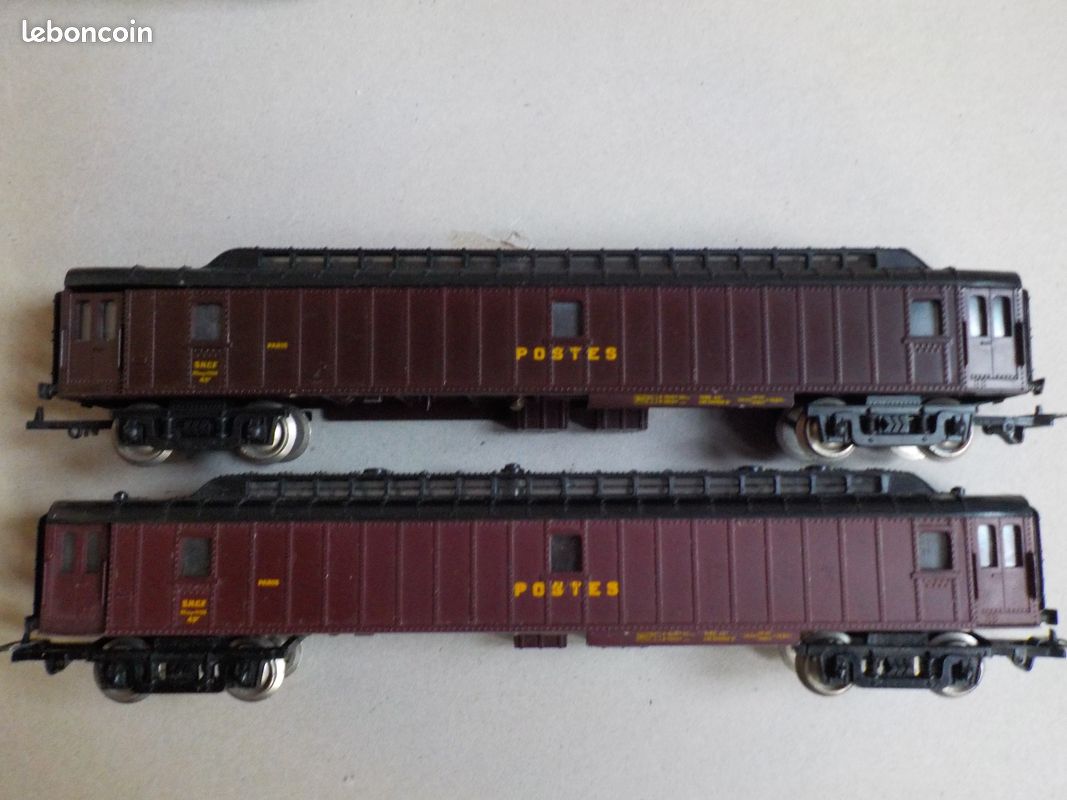 RARE TOP ! TRAIN SMCF HO - VOITURE SNCF PA myi.B 45591.43 T POSTES PARIS LYON