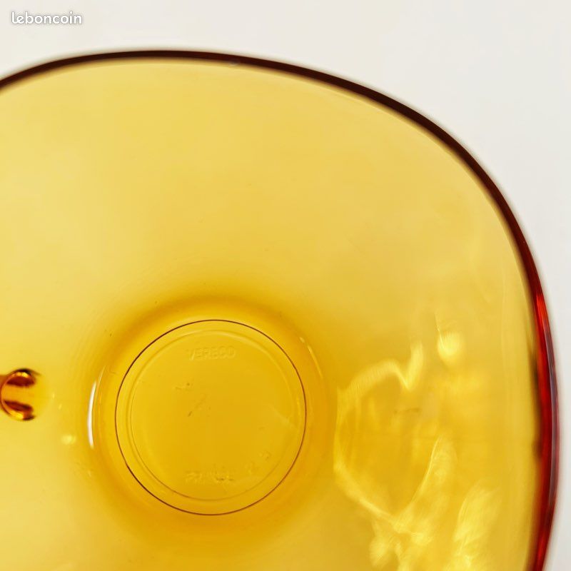 Très élégant service Vintage Roslaine en verre ambré - Année 70