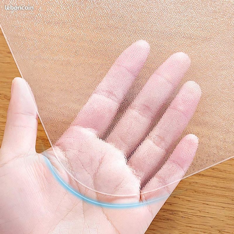 Tapis De Protection Pour Chaise De Bureau - 90x120cm Transparent Argenté - Pour Sols Durs & Stratifiés