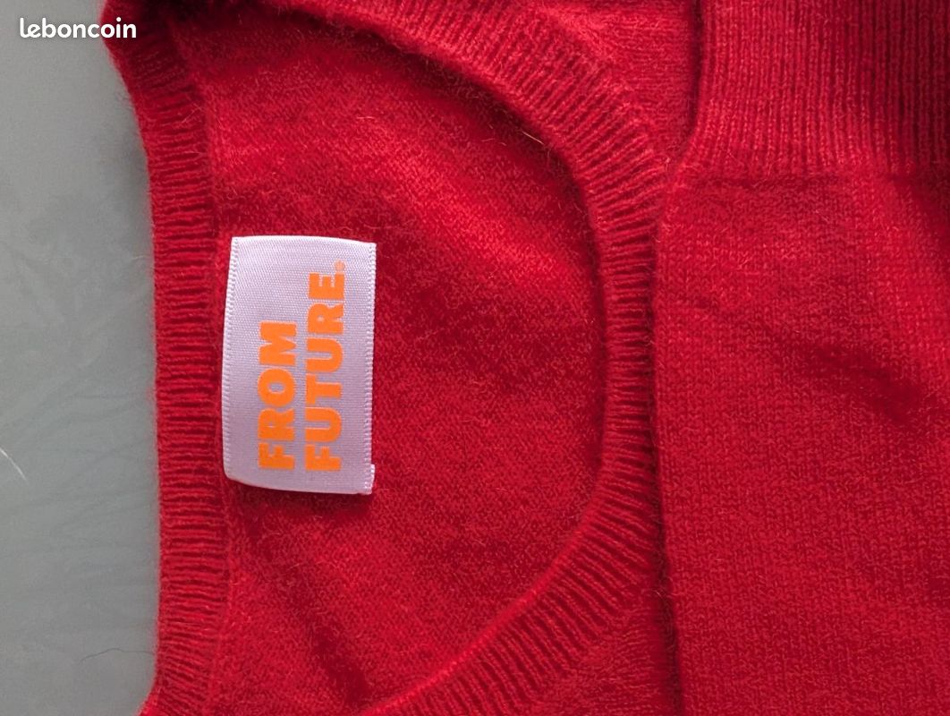 Pull FROM FUTURE 100% Cachemire Camel à Bandes Colorées - Taille S - Neuf Sans étiquettes