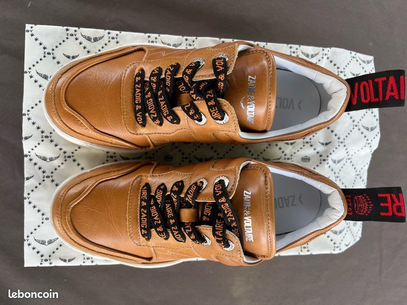 Baskets Zadig & Voltaire Homme - Cuir Blanc - Pointure 44 - Occasion Bon état